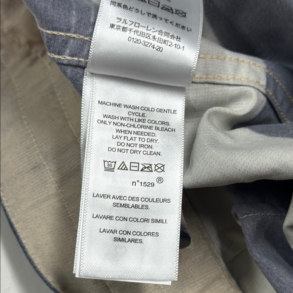 Ralph Lauren double RL Striped Twill Short 59% cotton 41% nylon - Picture 14 of 16